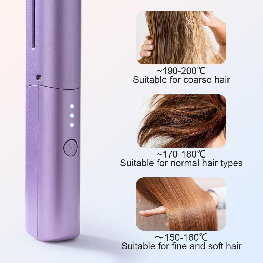 Portable Mini Hair Straightener Cordless | Rechargeable