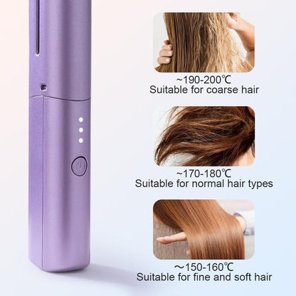 Portable Mini Hair Straightener Cordless | Rechargeable