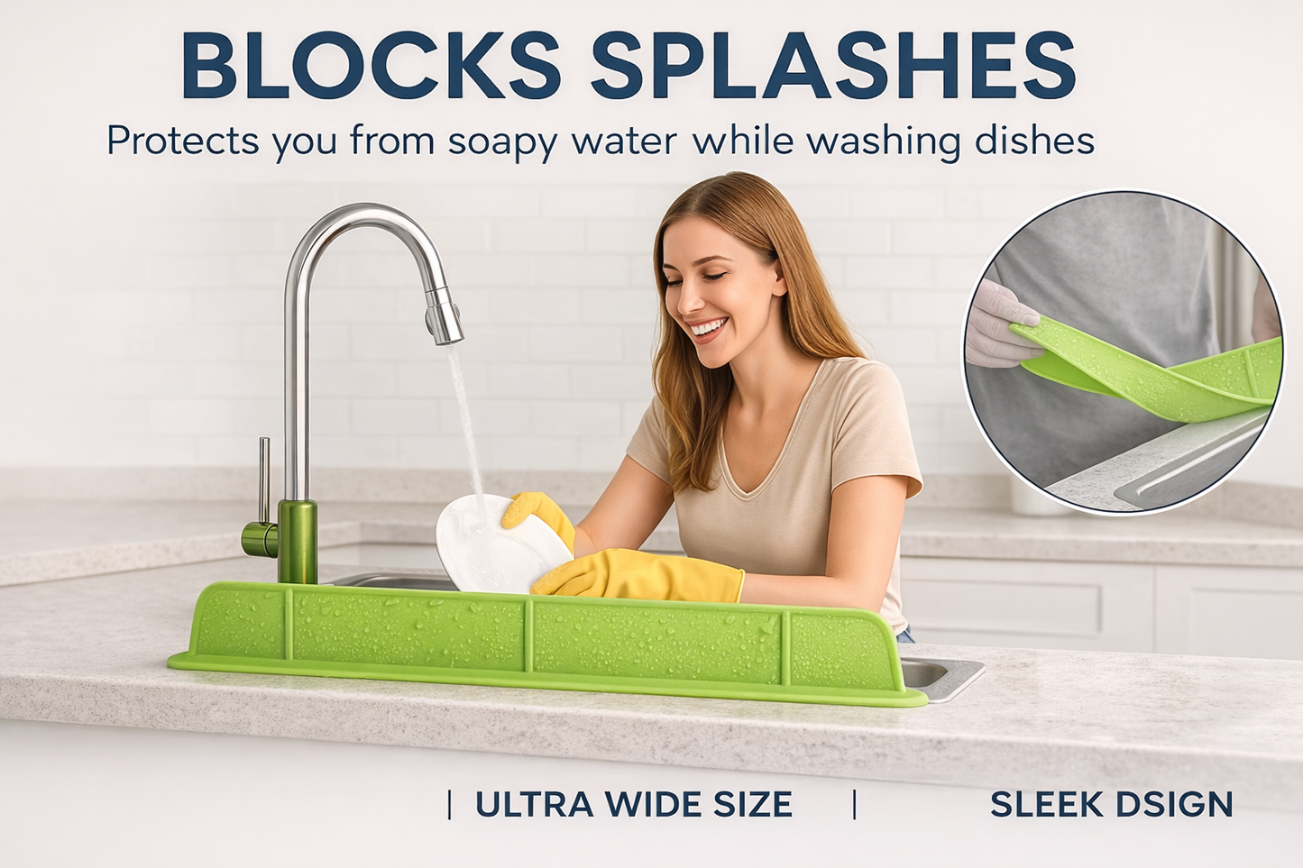 Splash Guard for Kitchen Sink & Countertop |BUY 1 GET 1 FREE